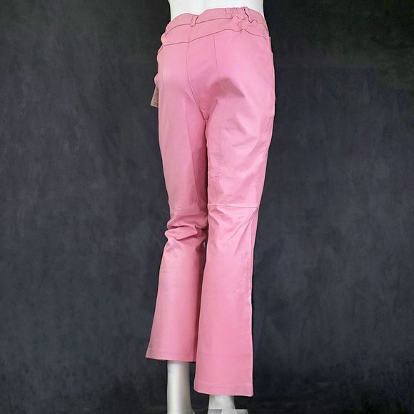 NWT | Genuine Pink Leather Pants | Roaman’s - Picture 4 of 13